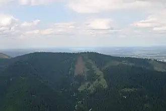 Südansicht, links der Große Aufacker, rechts der Kleine Aufacker