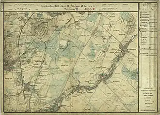 Ortskern (links Mitte) und östliche Umgebung