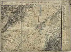 Sauerbrunn (unten rechts) und Umgebung um 1873 (Aufnahmeblatt der Landesaufnahme)