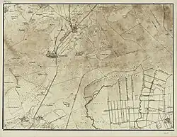 Verlauf des Einser-Kanals ab dem Neusiedler See südlich von Pamhagen, Ende des 19. Jh. (Aufnahmeblatt der Landesaufnahme)