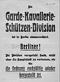 Aufruf der Garde-Kavallerie-Schützen-Division an die Berliner Bevölkerung