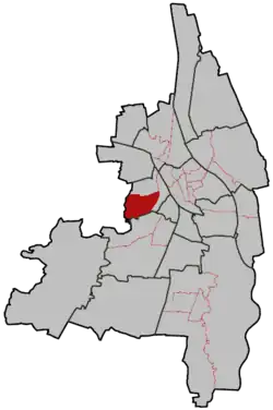 Lage des Stadtbezirks in Augsburg