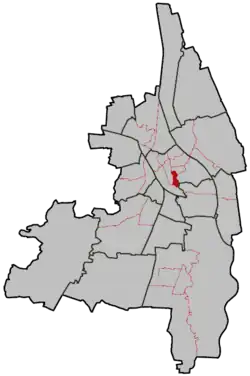 Lage des Stadtbezirks in Augsburg