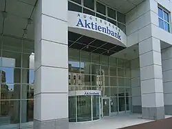 Eingang der Augsburger Aktienbank