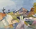 August Macke: Felsige Landschaft (1914)