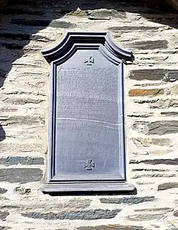 Widmungstafel zur Kirchweihe