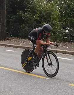 Aurélie Halbwachs beim Einzelzeitfahren der Straßen-WM 2017