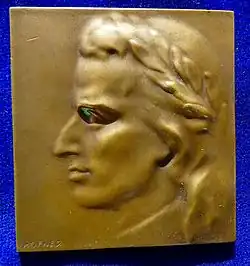 Schiller-Bronze-Plakette von Otto Hofner