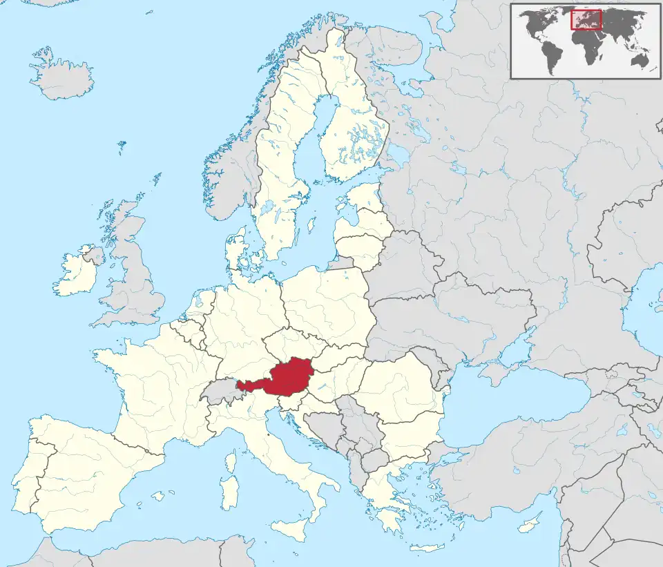 Lage Österreichs in der Europäischen Union