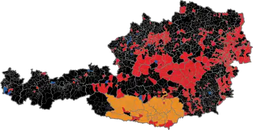 Gemeindeergebnisse bei der Nationalratswahl 2008 nach dem vorläufigen Endergebnis (ohne Wahlkarten und Briefwahl)