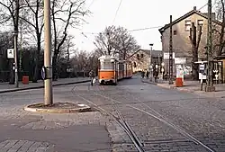 Haltestelle mit Ausweiche in Altglienicke, 1991