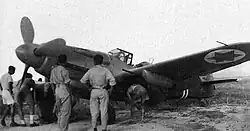 Eine Avia S-199 der 101. IAF-Staffel „First Fighter“ im Jahr 1948 auf der ʿEkron&nbsp;Airbase