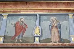 Jesus und Maria an der Emporenbrüstung