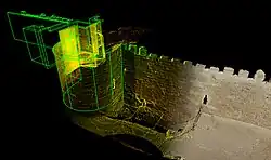 Laserscan zur Rekonstruktion der Mauer