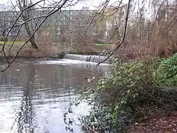 Wassermenge am Bäketeich nach starkem Regen