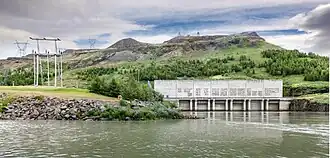 Búrfellsvirkjun, Relief des Bildhauers Sigurjón Ólafsson.