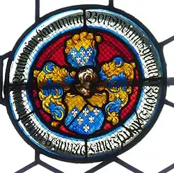 Scheibe mit dem Wappen des Oberamtmanns Balthasar von Dalberg