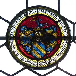 Scheibe mit dem Wappen des Oberamtmanns Johann Conrad von Vohrburg