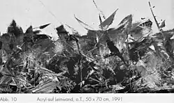 o. T., Acryl auf Leinwand, 50 × 70 cm, 1991, im Besitz des Künstlers