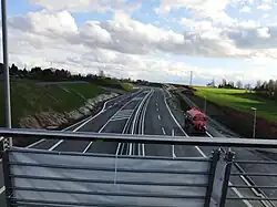 Ausgebaute B174 am Ortsausgang von Chemnitz in Richtung Erzgebirgskamm