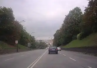 Die Grünbergstraße Blickrichtung Norden