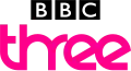 Logo von BBC Three von 2008 bis zur Einstellung des Sendebetriebs 2016