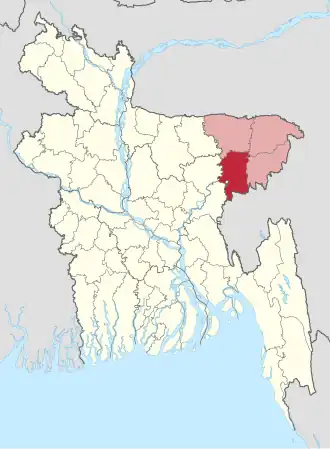 Distrikt Habiganj in Bangladesch