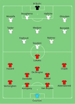 Aufstellung Belgien gegen Algerien