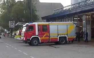 Dienstübergabe vor der Zentralwache