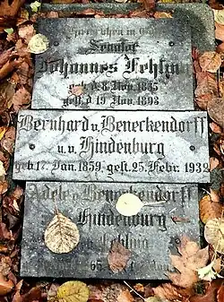 Fehling'sches Urnengrab auf dem Burgtorfriedhof