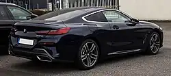 BMW 840d, Heckseitenansicht