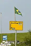 Hinweisschild am Strand von Brasilien