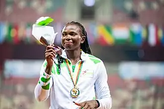 Ese Brume bei den Afrikameisterschaften 2024 in Douala