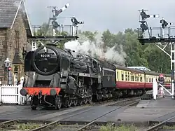 92214 mit Sonderzug in Grosmont (August 2010)