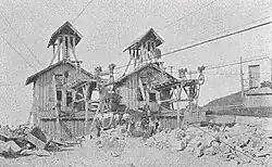 Elektrische Antriebsstationen der beiden über das Sittertobel führenden Materialseilbahnen.