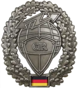 Barettabzeichen der Truppe für Operative Kommunikation, die seit 2017 dem Kommando Cyber- und Informationsraum der Bundeswehr untersteht.