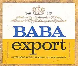 Baba Bieretikett: Baba Export
