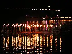 Beispiel für ein Lichterfest: „Fest der 1000 Fackeln“ im Kurpark von Bad Laer 2006