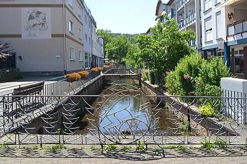 Flusslauf der Orb am Quellenring