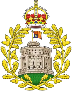 Die Tudorkrone im Badge des Hauses Windsor (bis 1953 und ab 2022)