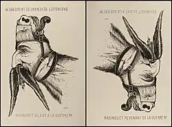 Französische Karikatur auf Napoleon III. von 1870