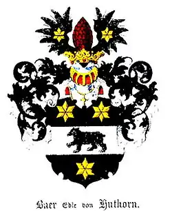 Wappen der Baer Edlen von Huthorn, Estland