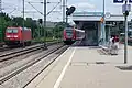 Gleis 5 in Böblingen. Der Bahnsteig wurde auf die Höhe der S-Bahn angepasst.
