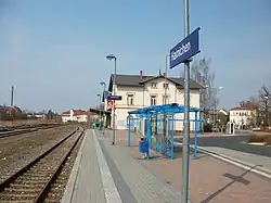 Bahnhof Hainichen, Blick Richtung Norden (2016)