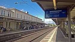 Blick auf die Gleise 1 und 2