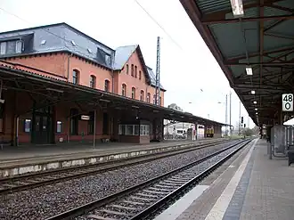 Bahnhof Mittweida, Gleisseite (2016)