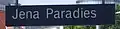 Bahnhofsschild Jena Paradies (2005)