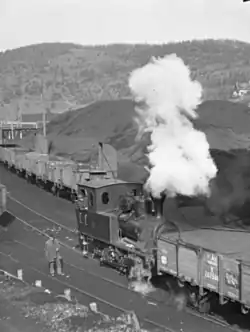 Verschub in Brennbergbánya mit einer O&K-Dampflokomotive