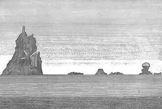 Historische Darstellung der Insel von 1789