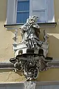 Hl. Johann Nepomuk, 1763 für sein eigenes Wohnhaus geschaffen